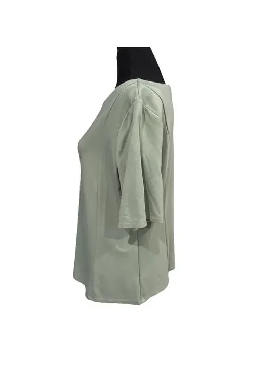 TAHARI Women’s Seamed Front Stretch Soft Boat Neck Top in Moss Green-Size XL - Picture 6 of 9